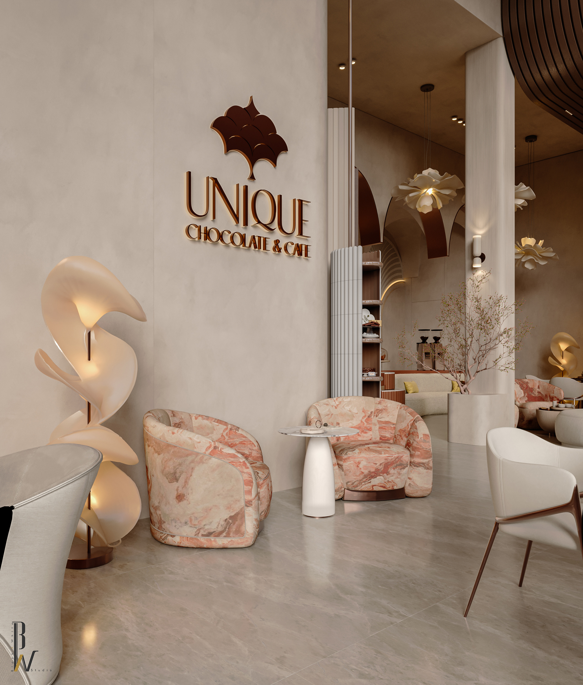 露芮巧克力咖啡馆丨沙特阿拉伯丨Black N White studio-13