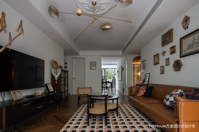 40万元二居104平米装修案例_效果图 - 中式“老破大”变身风情法式之家 - 设计本-35