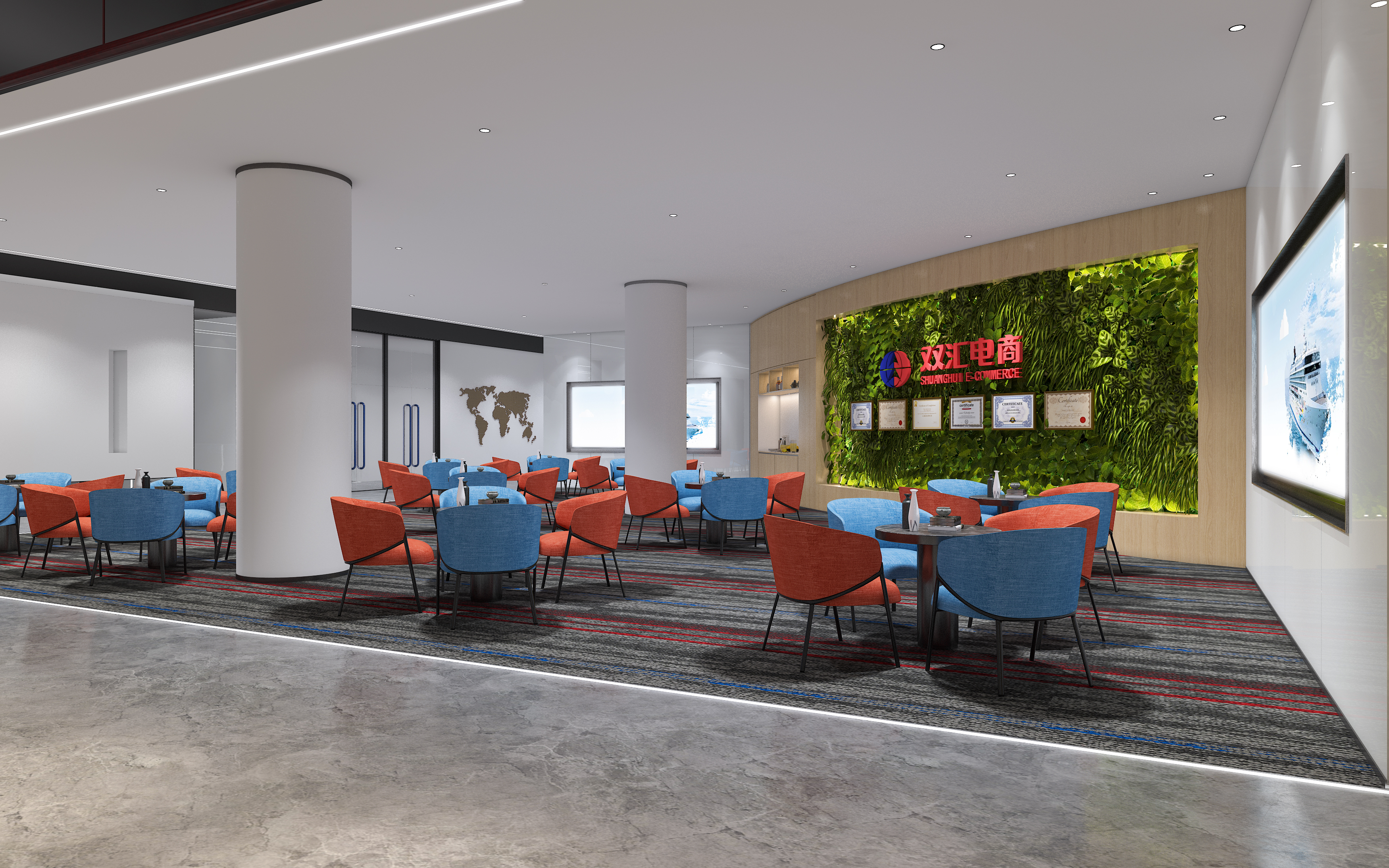 双汇电商办公室装修设计案例-1