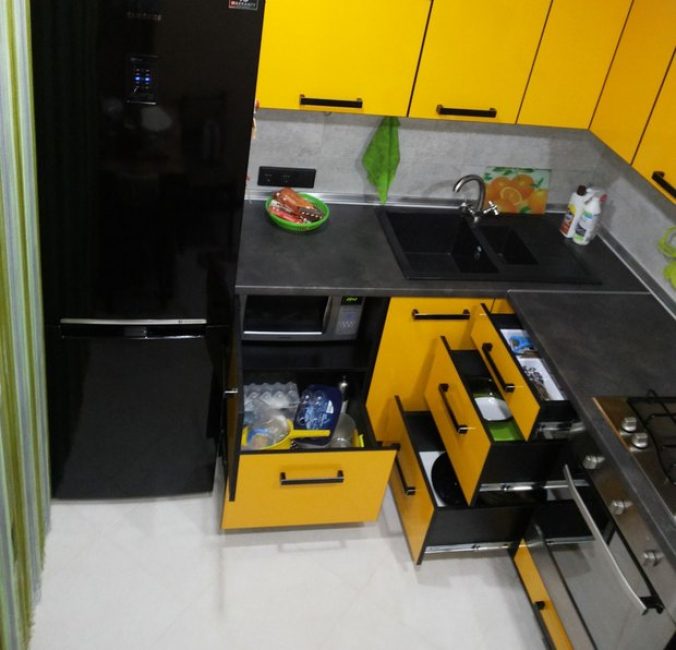 实用“金丝雀”厨房（Хрущевка住宅内）-18