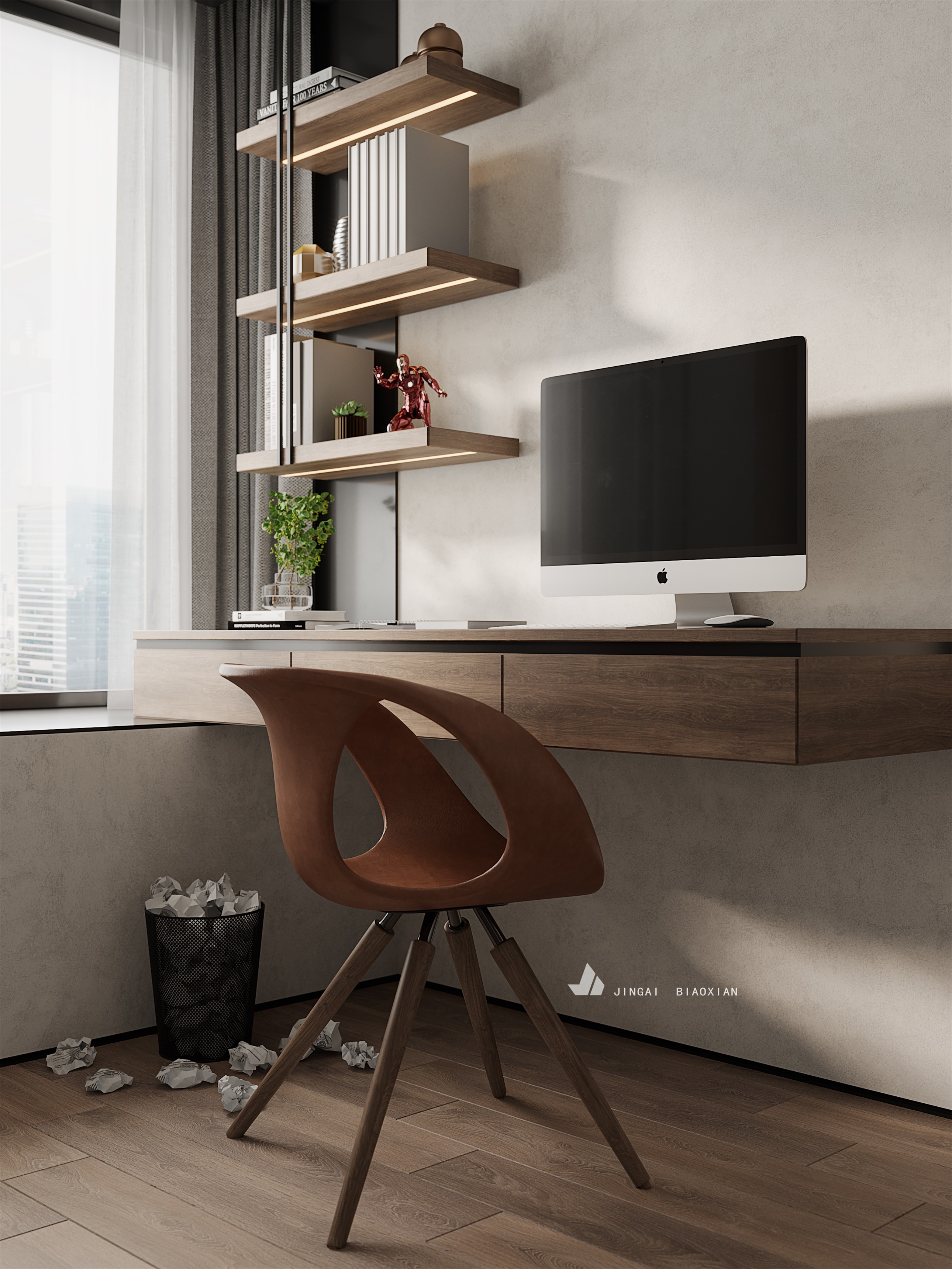 金该视觉呈现的时尚办公空间丨朱晨毅-47