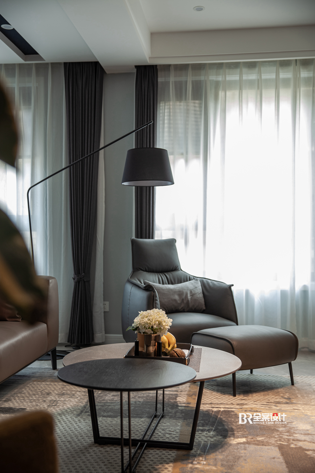 康桥融府别墅现代简约灰调空间设计丨袁云莉(首席设计师)-11