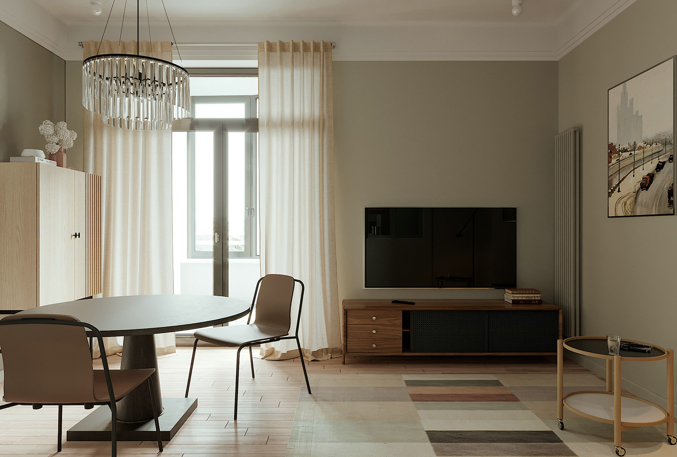 北欧风随性优雅生活空间-0