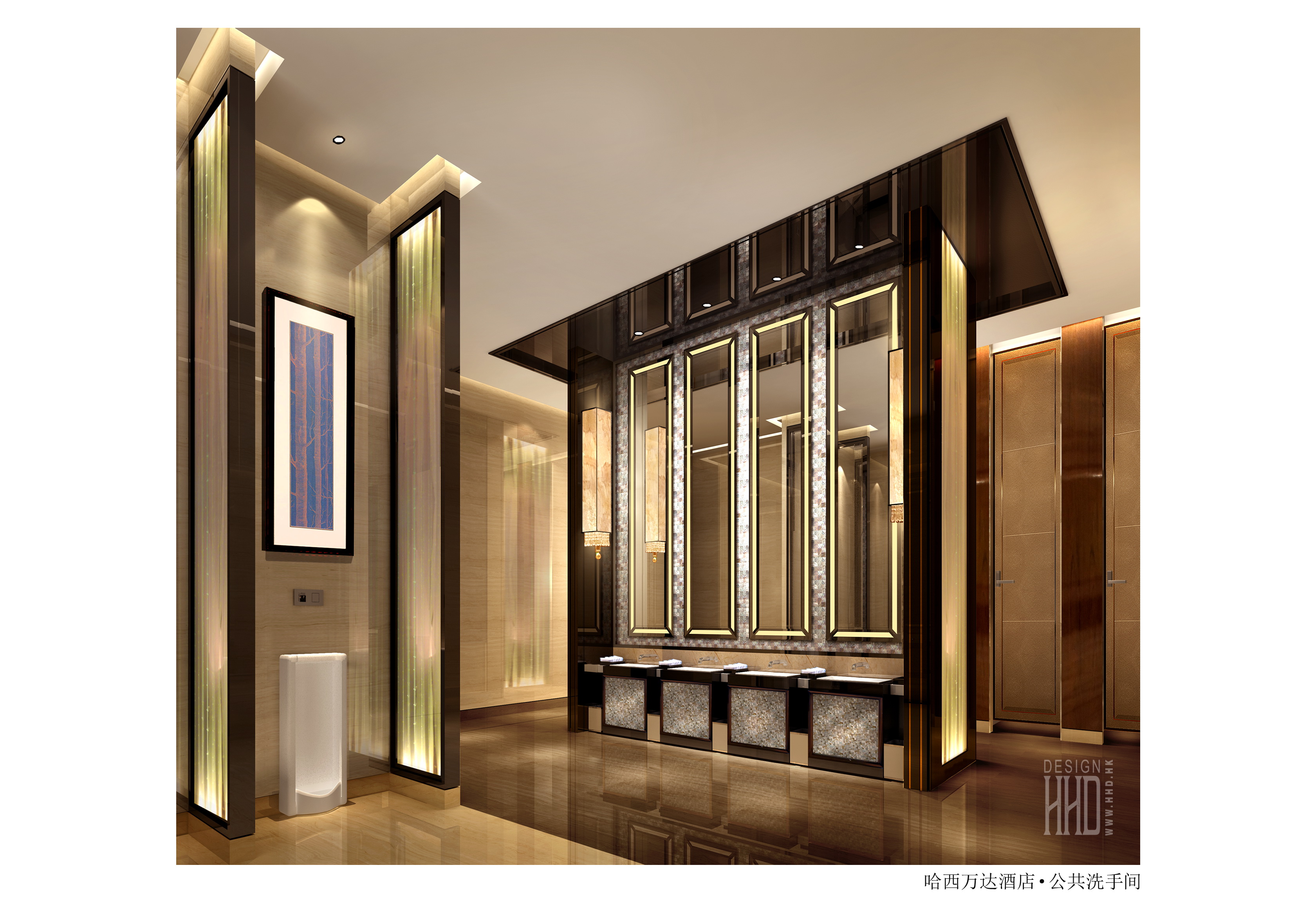 HHD设计－哈西万达五星酒店公共区域CAD施工图+效果图 926M-8