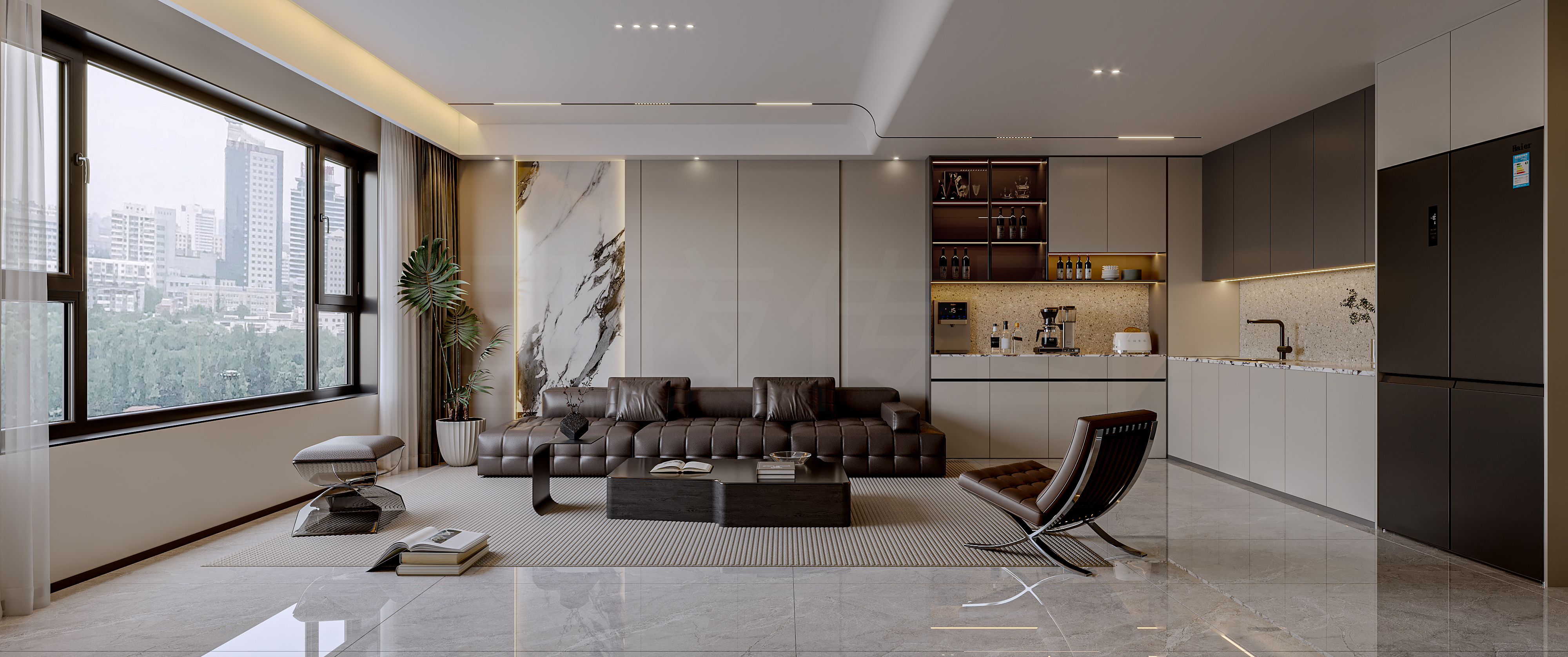 冬日的金属暖意：轻奢后现代-2