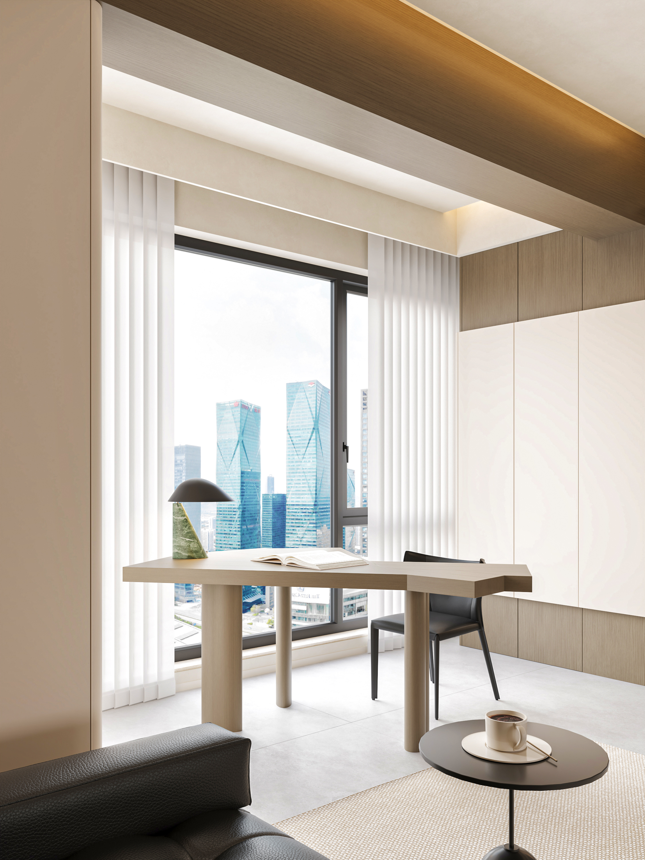 现代客餐厅渲染-17