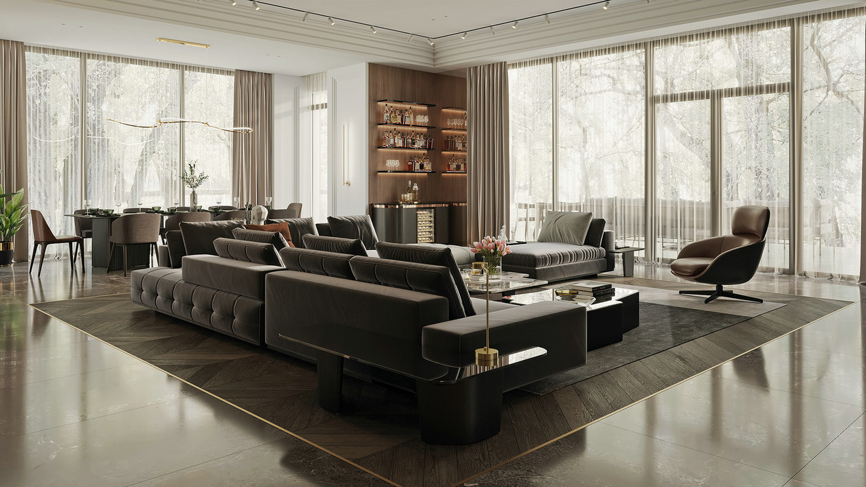 莫斯科千禧公园豪华住宅设计丨俄罗斯莫斯科-1