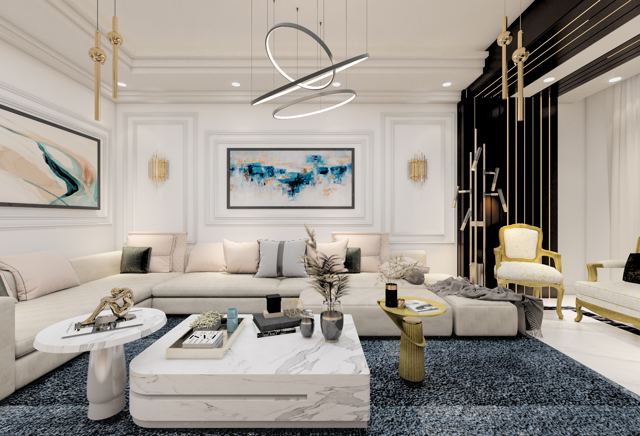 Interior " Living + Dinning" Area design-6