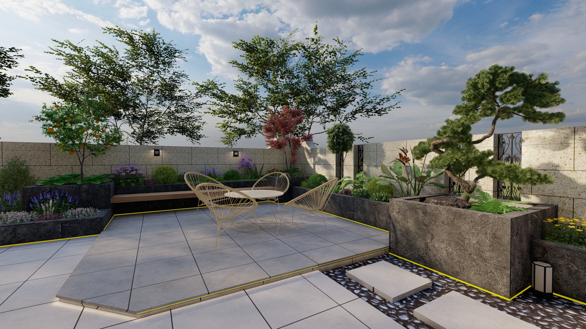 现代简约风格庭院设计-18