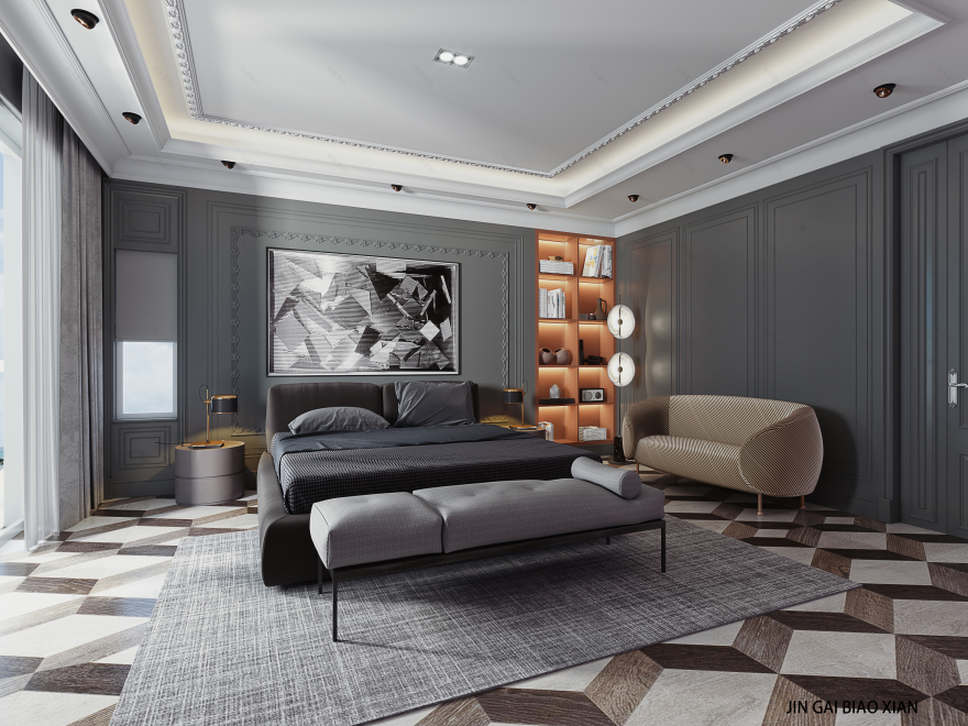 法式浪漫别墅,现代优雅与古典艺术的完美融合-27