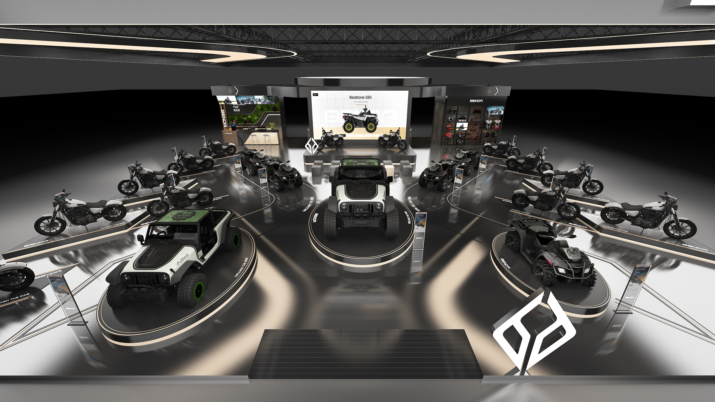 Benda 2025意大利米兰车展 BENDA 品牌科技质感展示空间-13