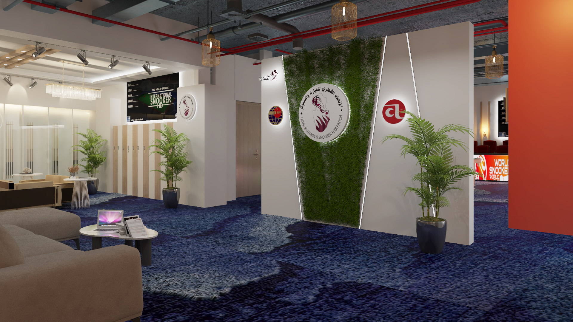 snoker Qatar etihad cooperation reception hall-0