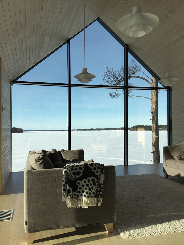 芬兰湖畔“Y 形”生态小屋-59