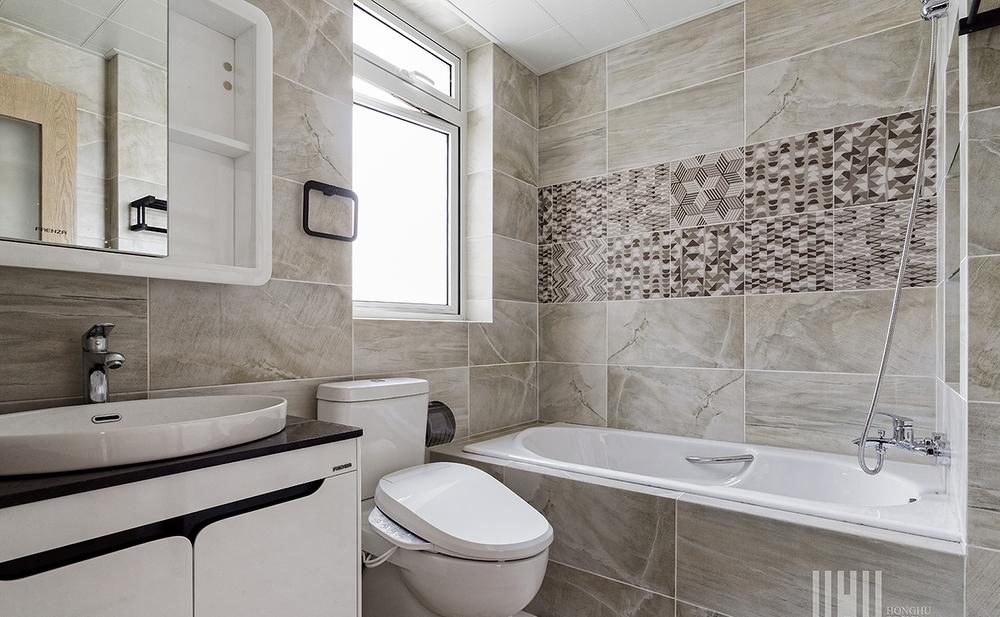 鸿鹄设计上海原木北欧风平层-23