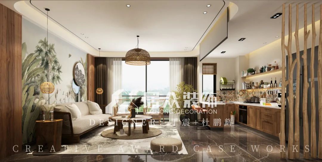 全案案例 | 绿植贯穿全屋，258㎡复式豪宅可___可___。-7