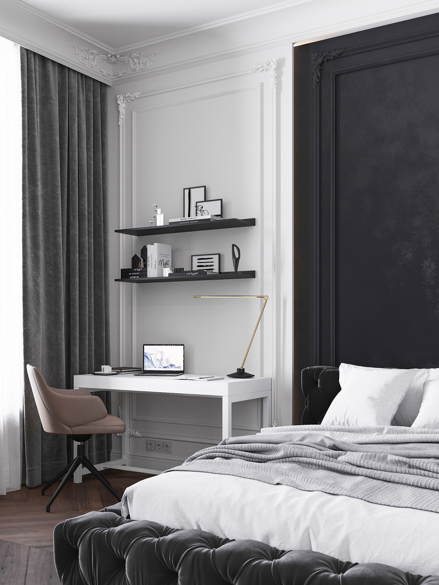 黑白魔盒 · 100㎡现代都市家居设计-13