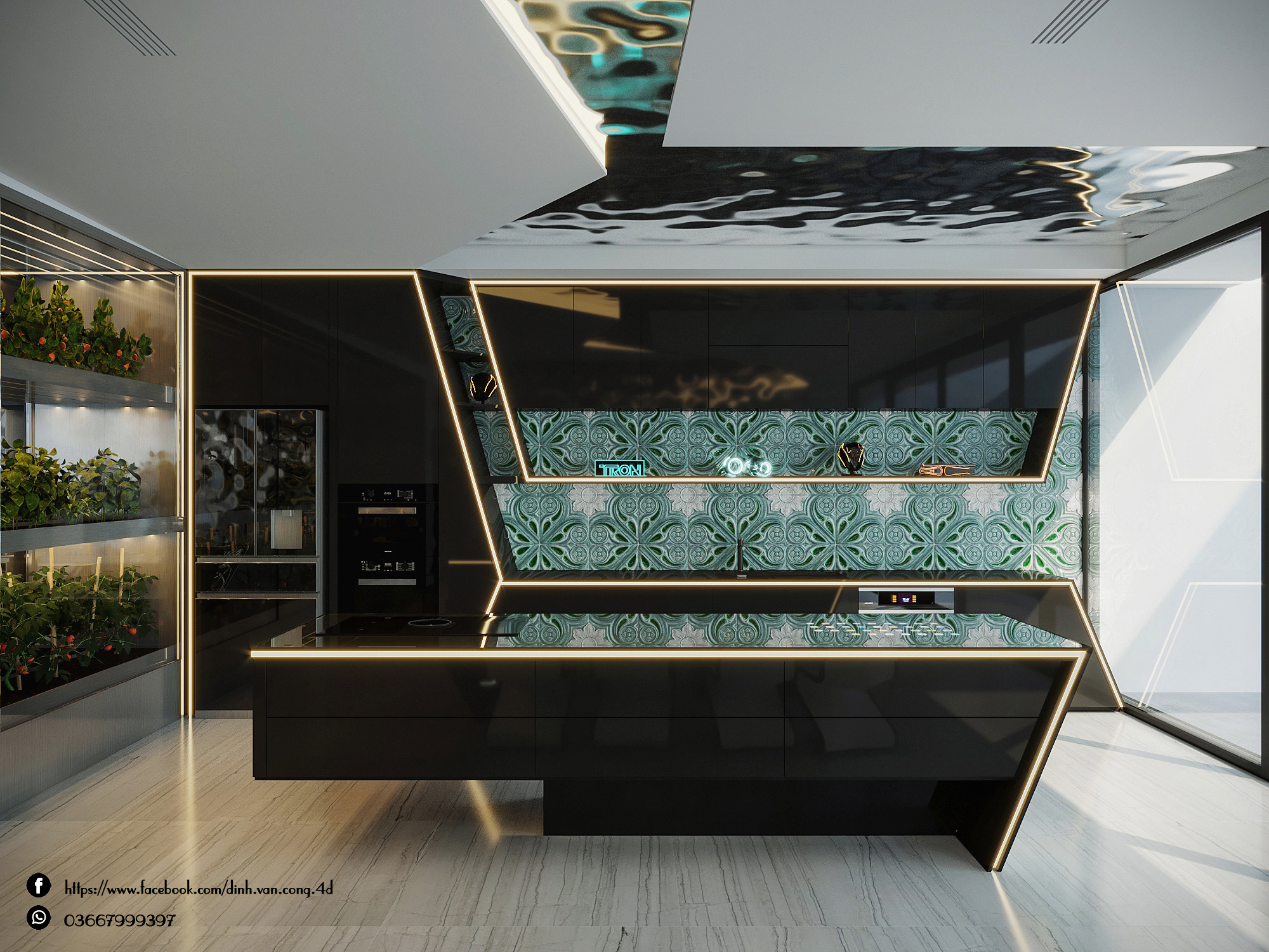 现代与未来主义厨房-1