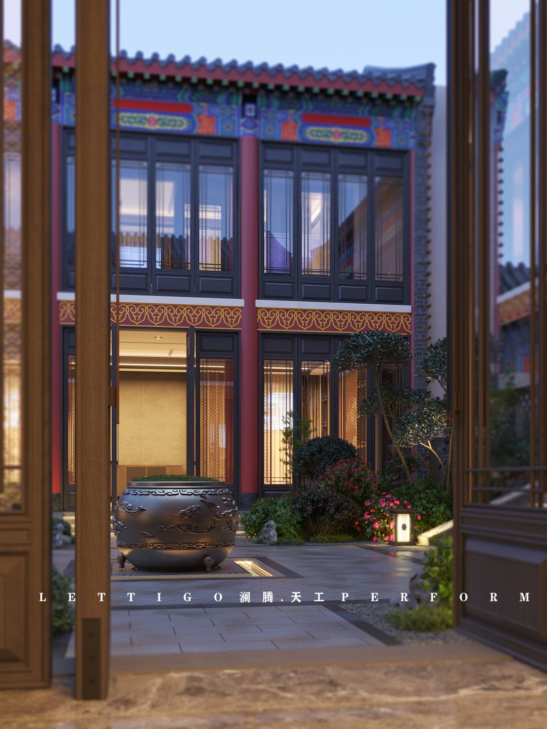 中式|门头|外观|四合院|园林|庭院-3