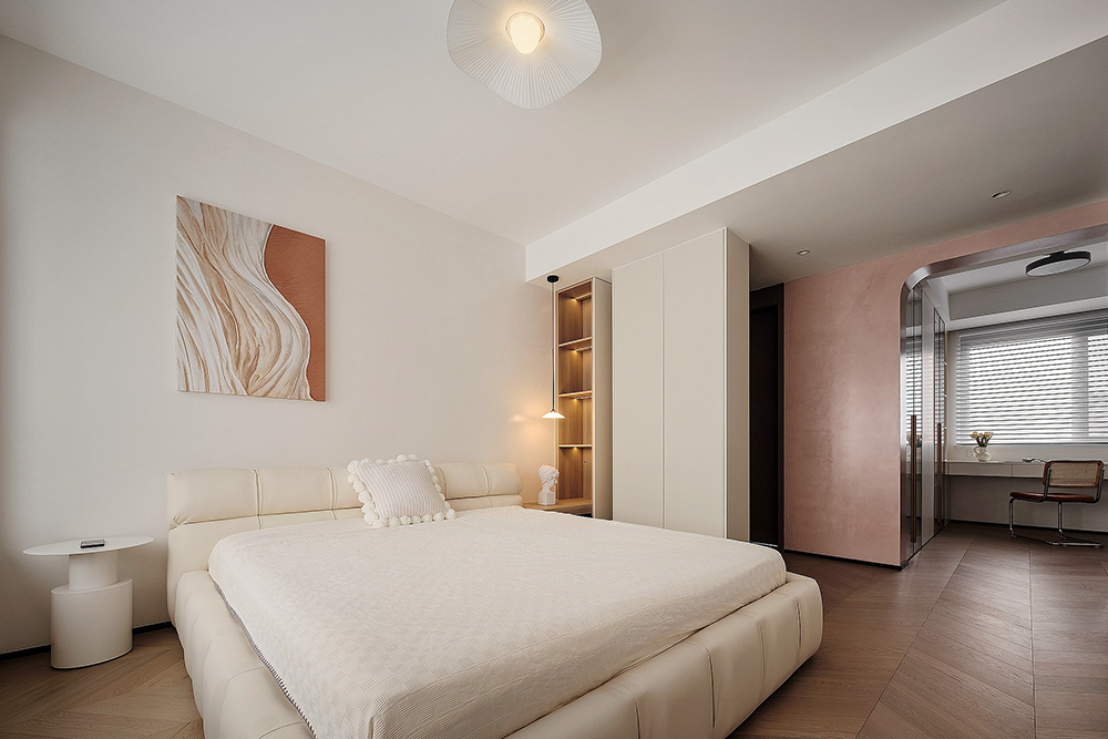 南京·棠宁府简约奶油艺术漆住宅丨中国南京丨大漠设计-30