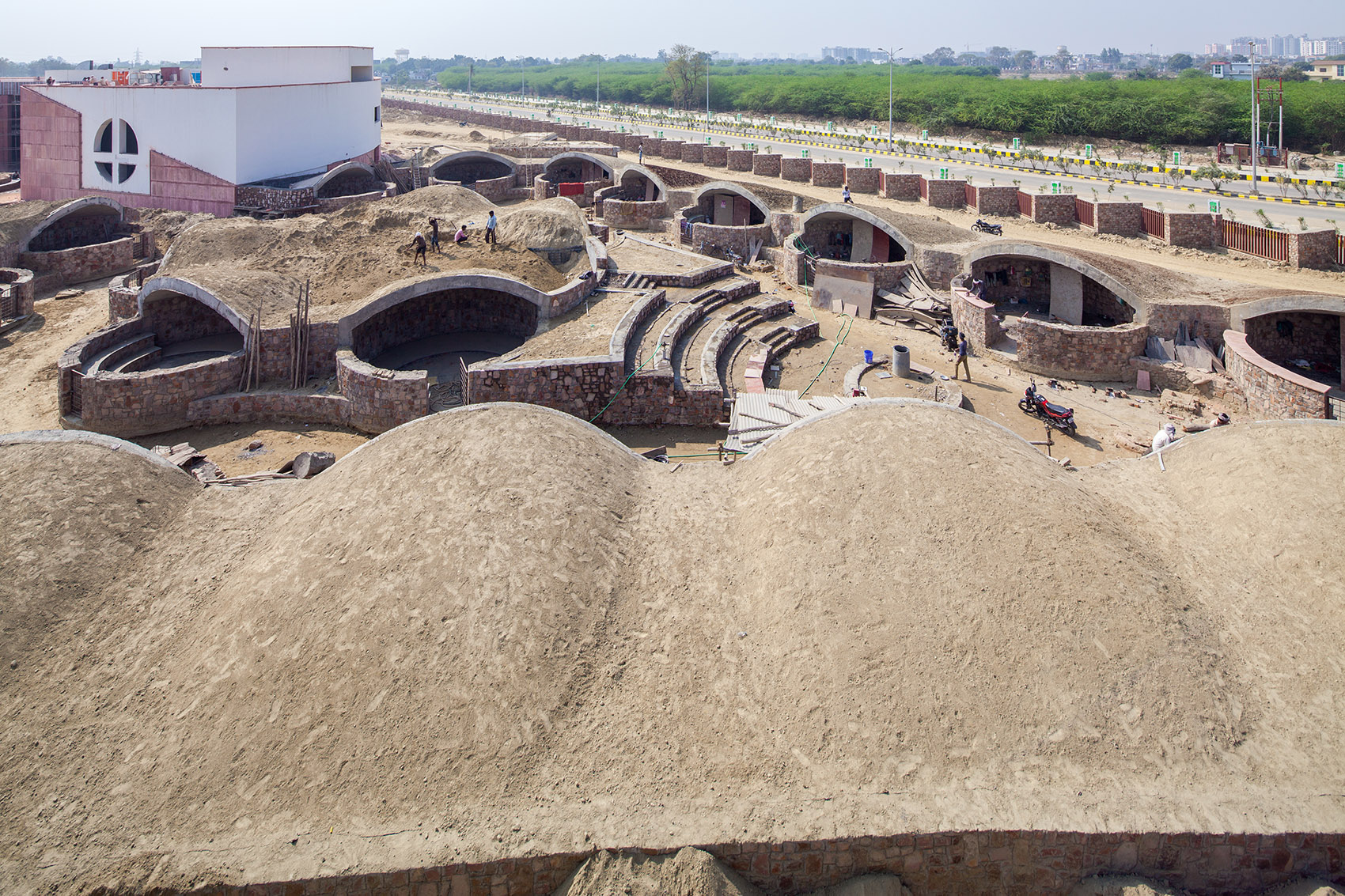 印度红拱螺旋城市市集-Avadh Shilpgram / Archohm Consults-63