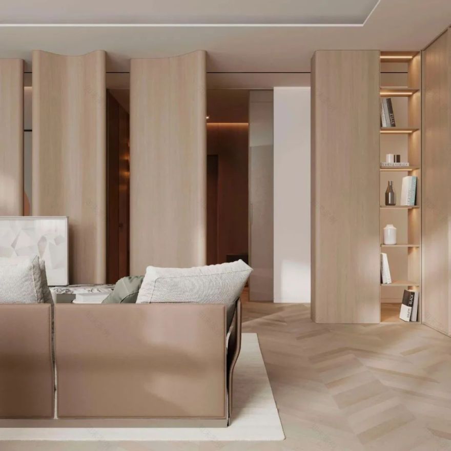 原木浅色系现代极简住宅设计-11