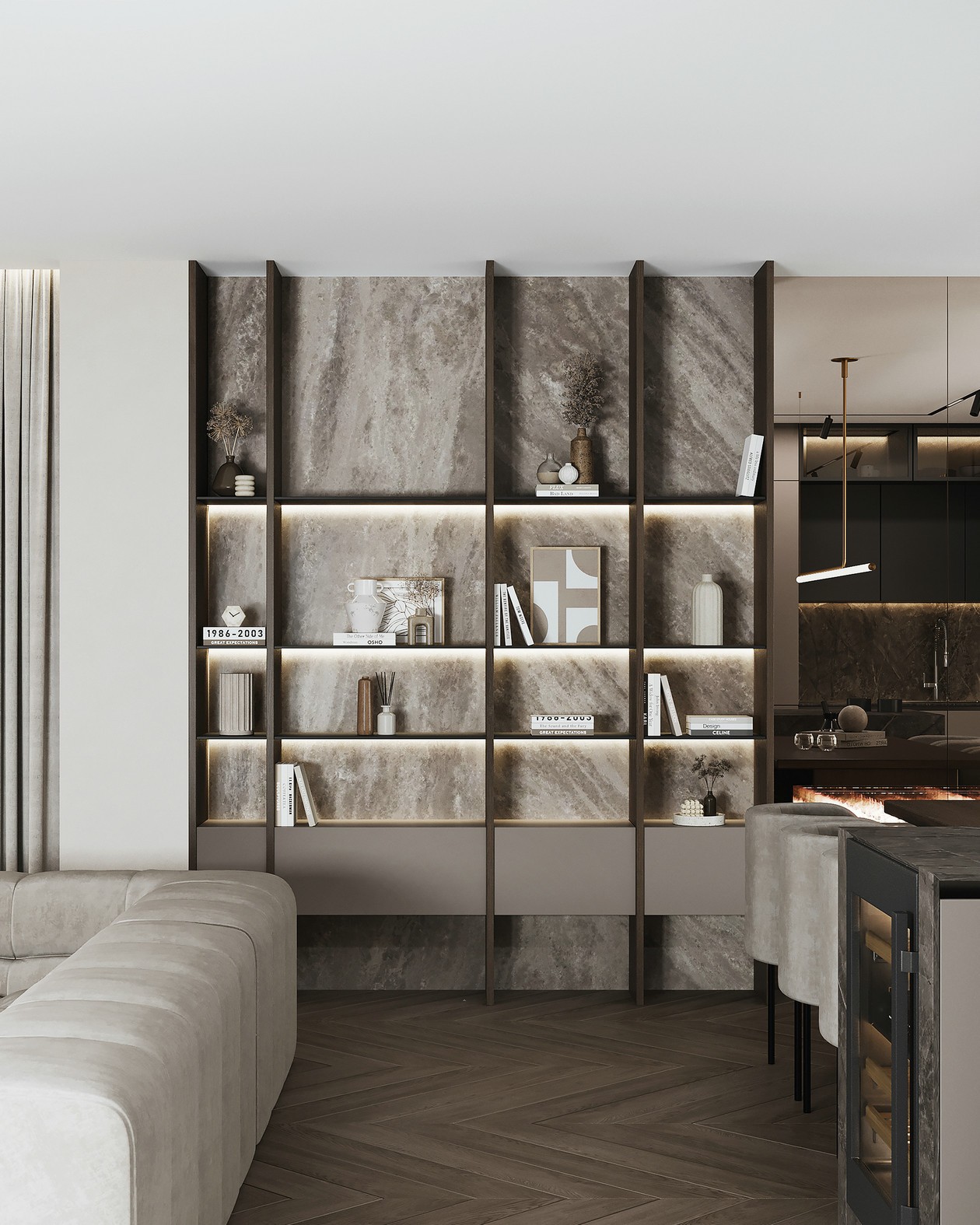 105㎡简约风住宅设计-1