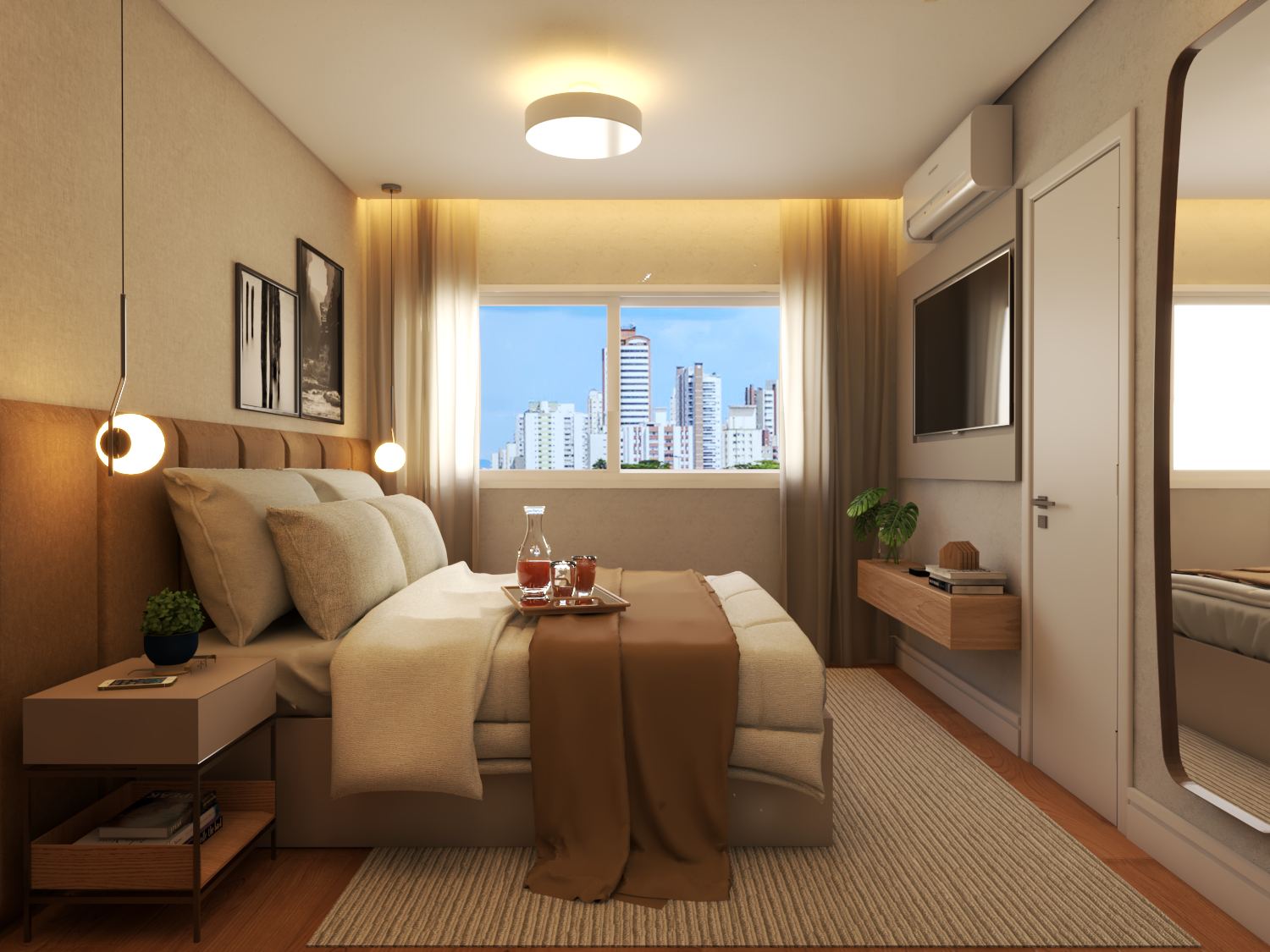 Apt·Glass 套房主卧丨ZEDY ARQUITETURA-3