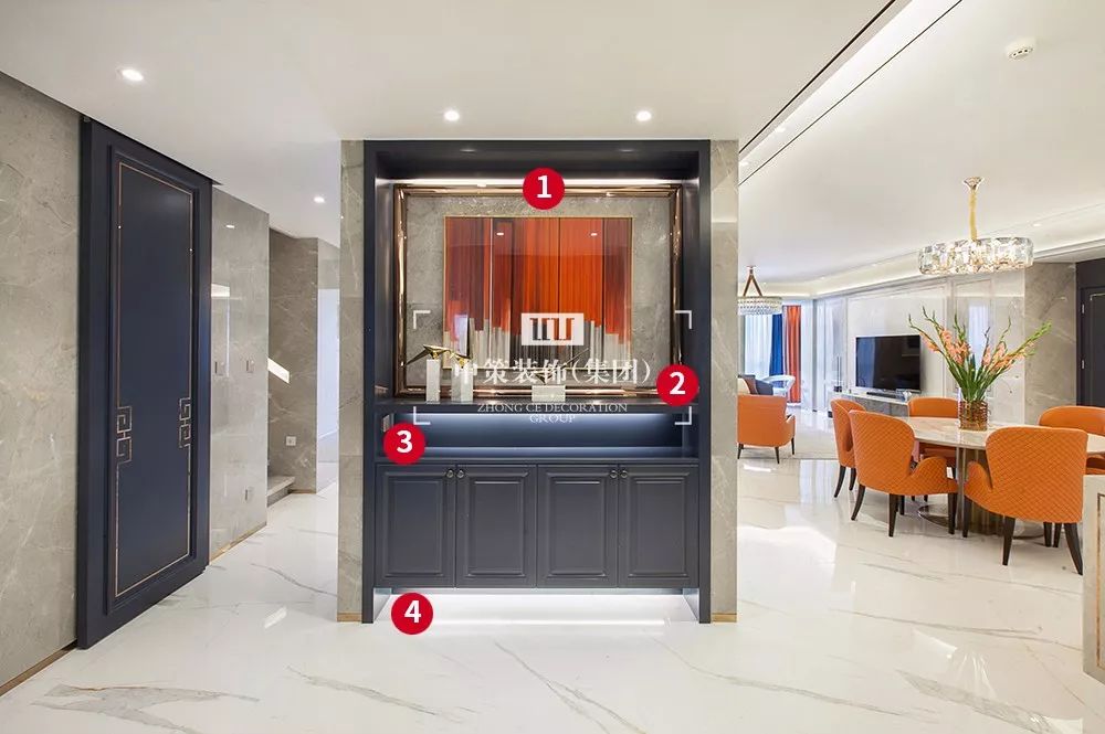 中策装饰 | 青瓷大宅 290 平现代轻奢生活细节设计-22