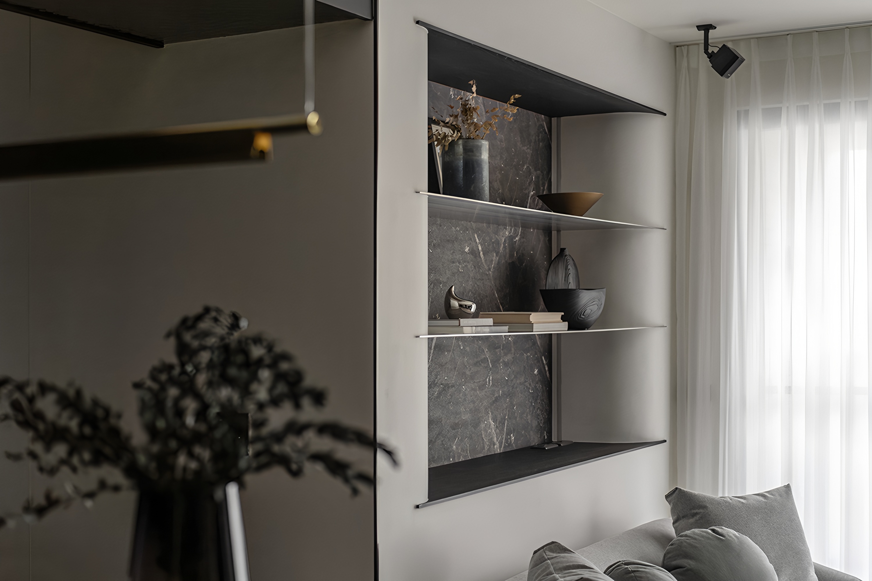 台南33坪灰韵蕴藏金属光住宅设计丨中国台南丨乔治黑羊设计-40