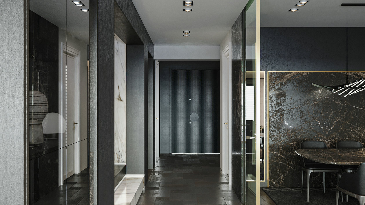 深色系公寓设计-0