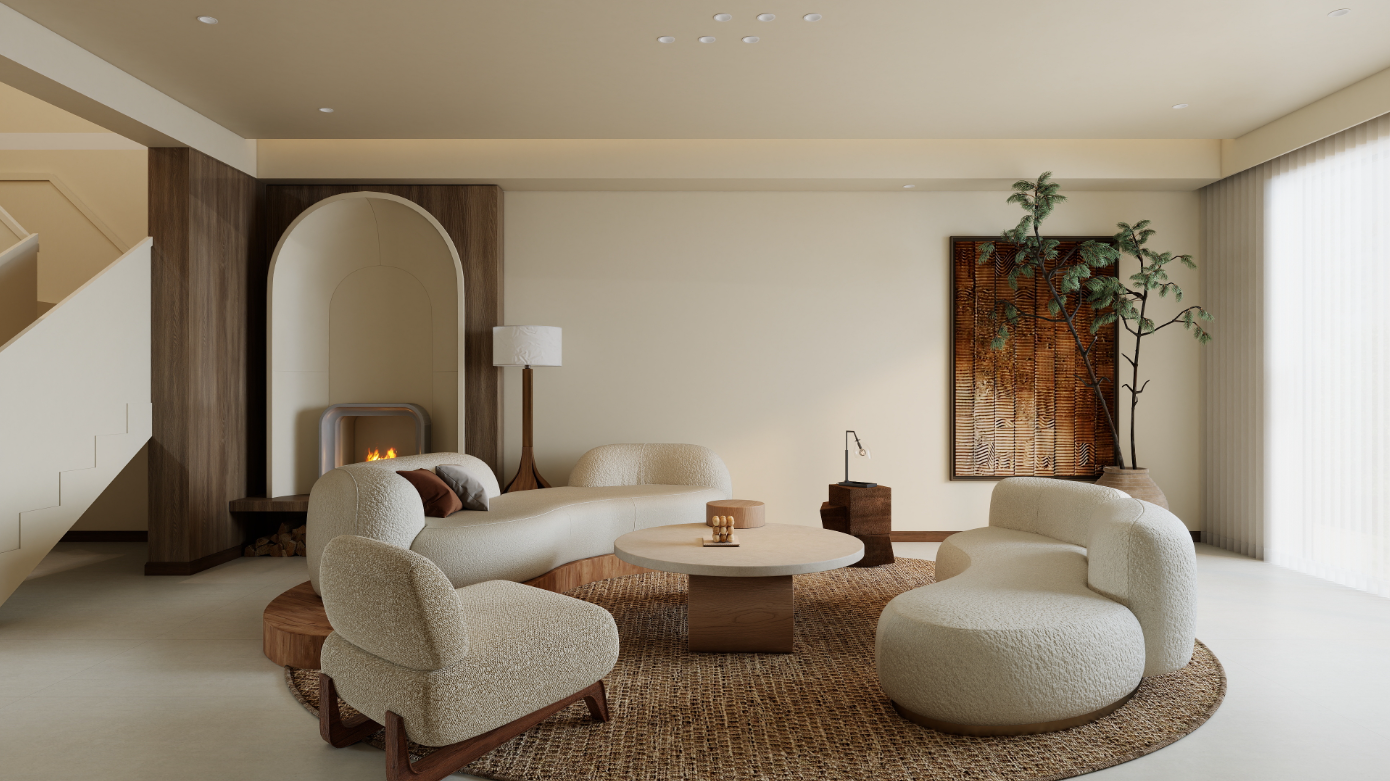 诧寂现代风格客餐厅效果图表现-5