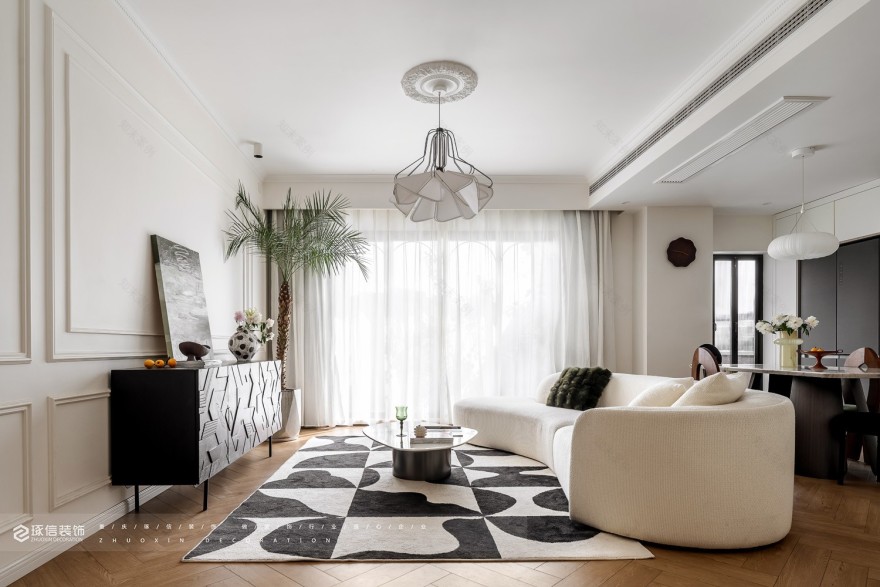 123m² 简约至美,品味法式风丨琢信装饰-4