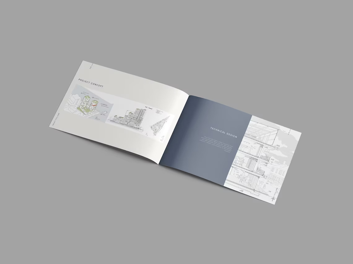 Minimalist Architecture Portfolio Template - A4-5