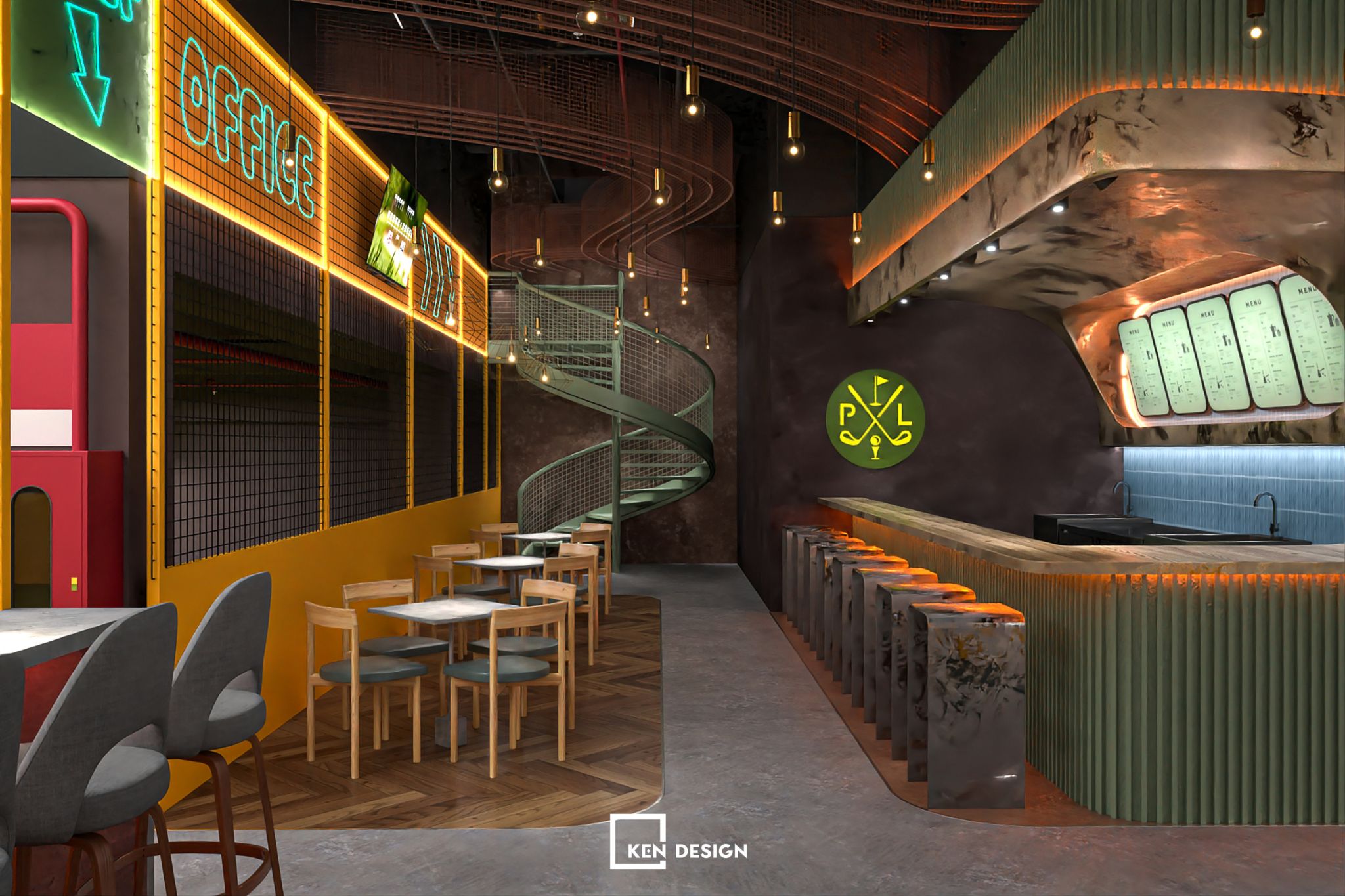 河内高尔夫  咖啡馆组合设计项目丨越南河内丨KenDesign-45