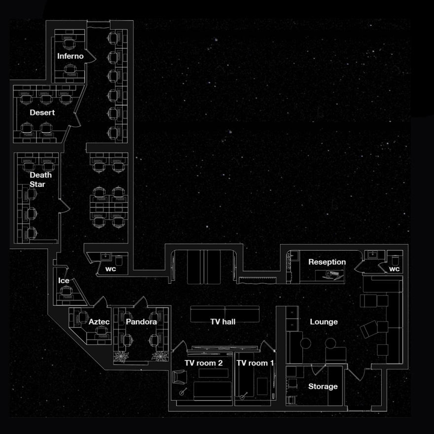 嘉拉伊太空休闲吧
注:Gala·y可能是个特定名称,嘉拉伊是根据读音音译,若有更合适的特定译法需根据具体上下文确定 丨俄罗斯彼尔姆丨Patriarch studio-32