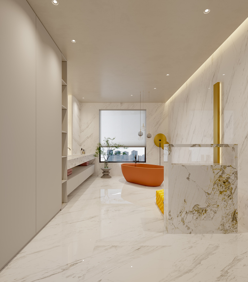 国际半岛轻奢极简风设计 打造金属质感高端住宅-29