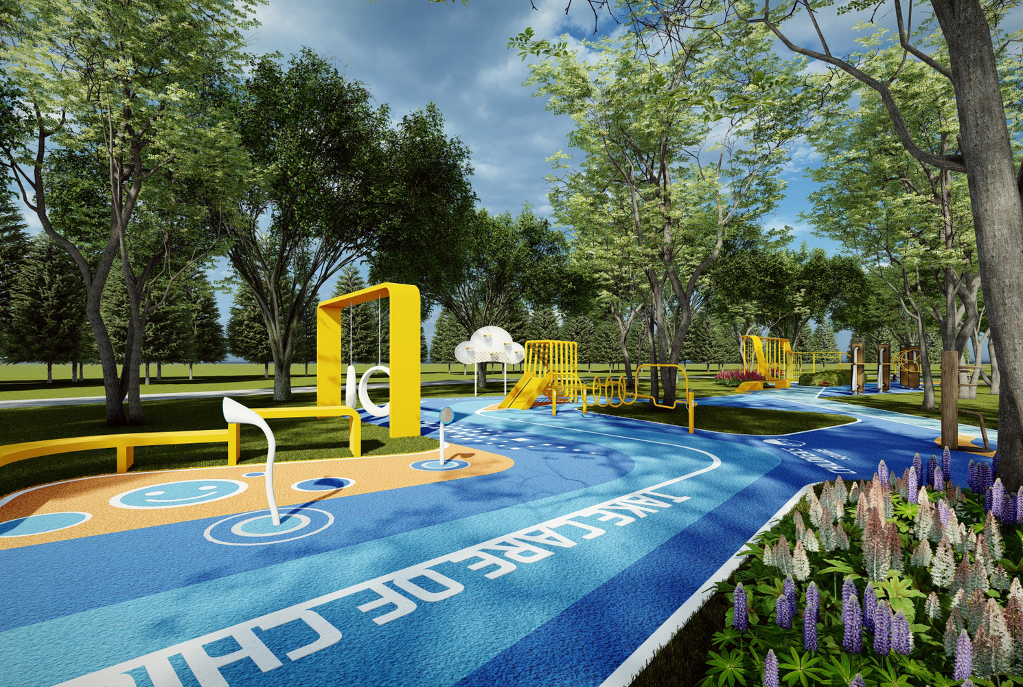 体育运动公园景观SU模型-8