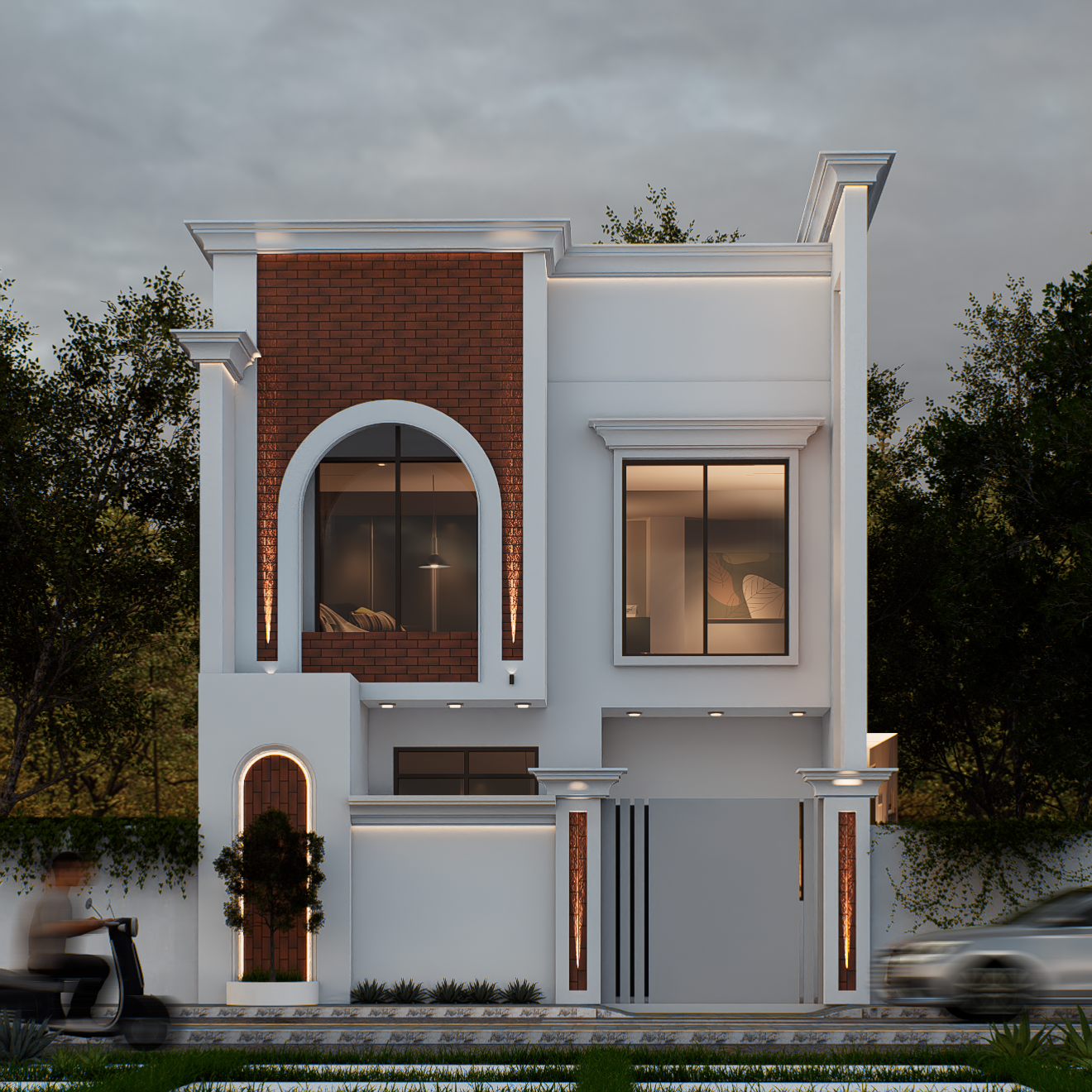 现代住宅立面 – 7·5米宽-4