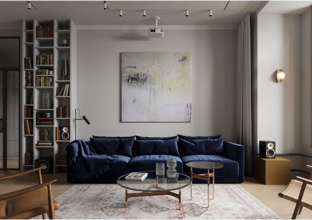 莫斯科 106㎡现代简约家居，融入苏联构成主义风格-19