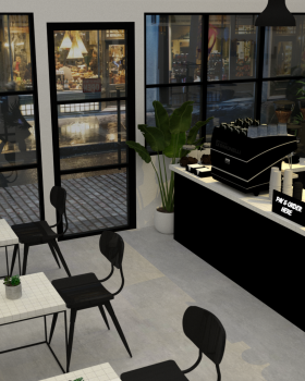 极简主义咖啡店丨Mirachma  Titik Hilang Design