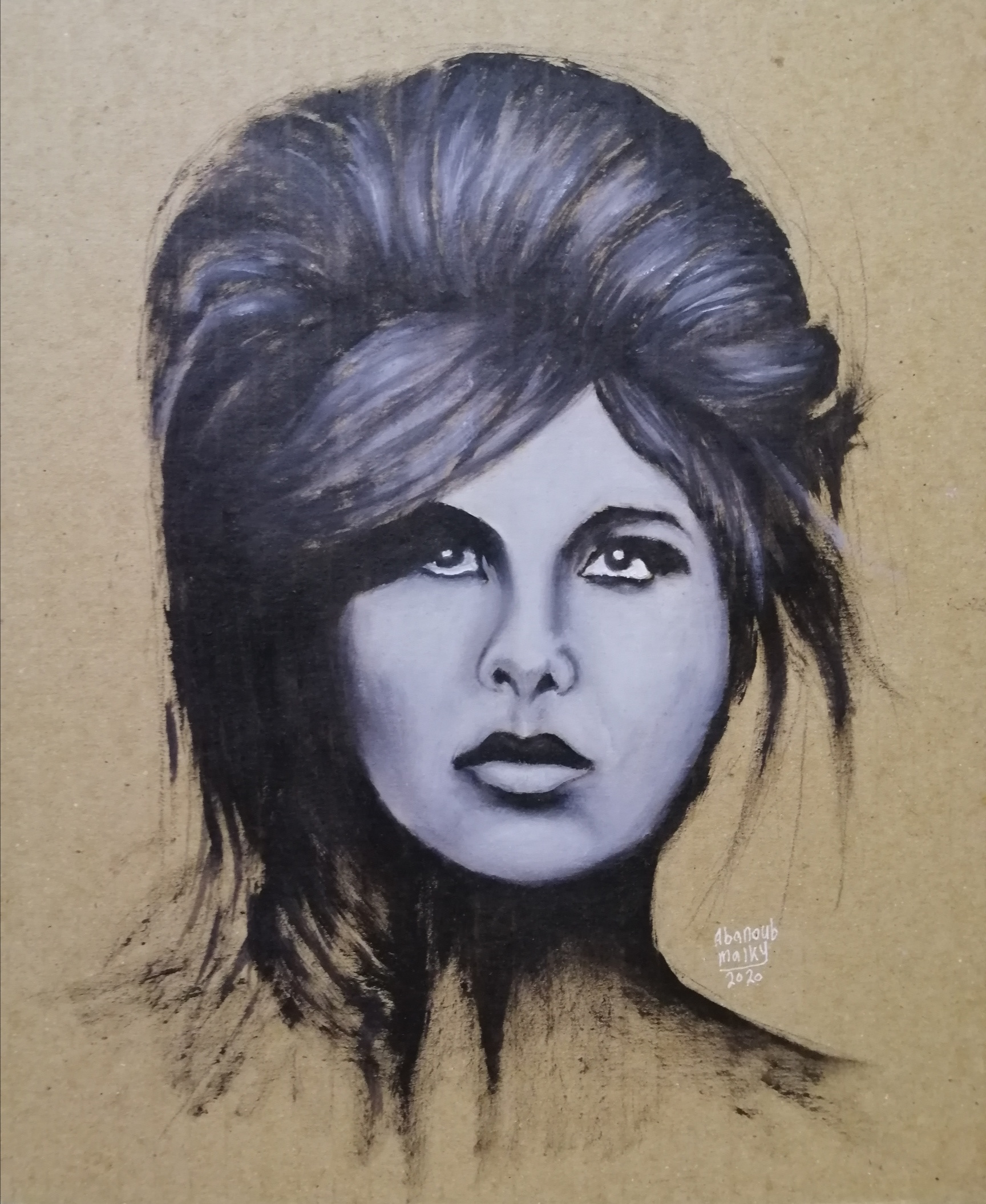 女士肖像素描画廊-19