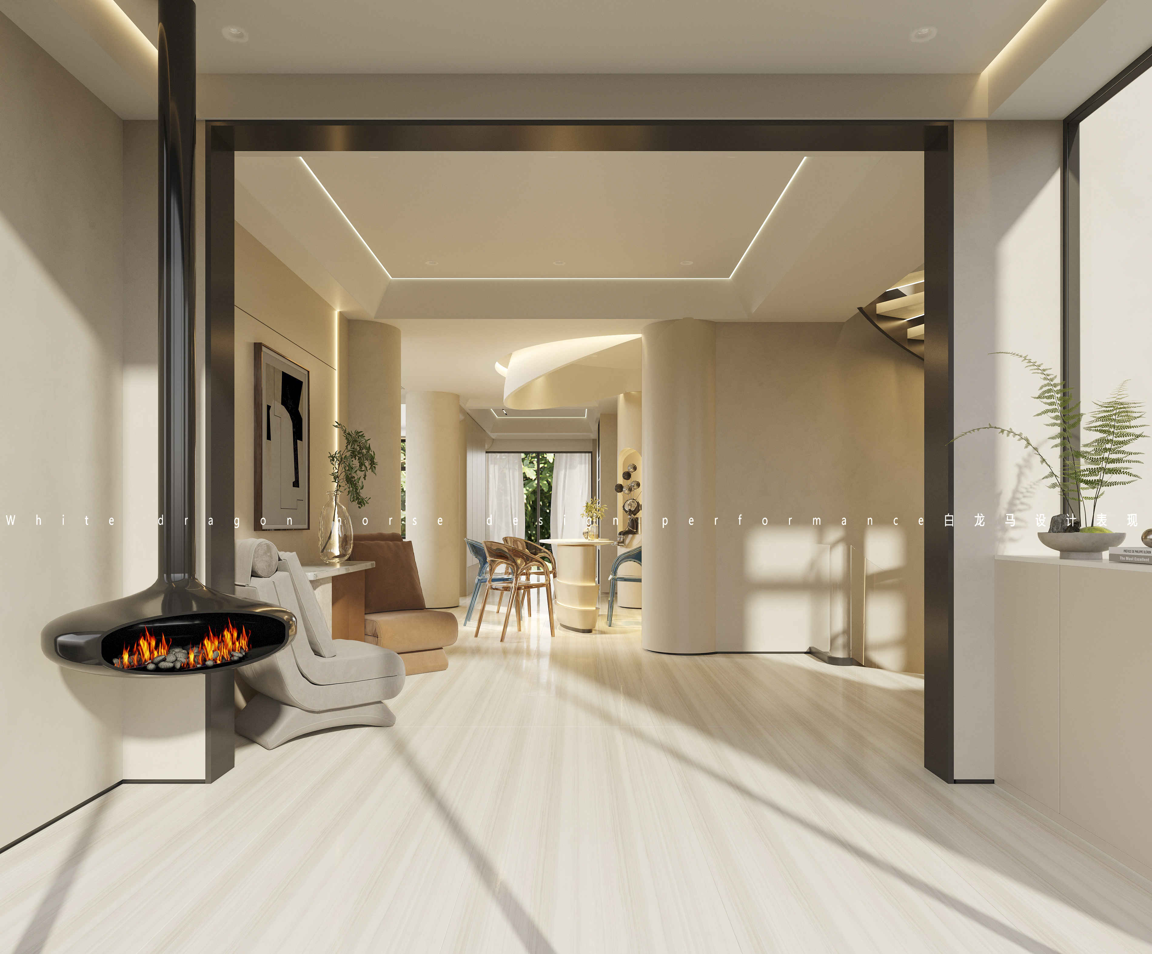 现代奶油风别墅-0