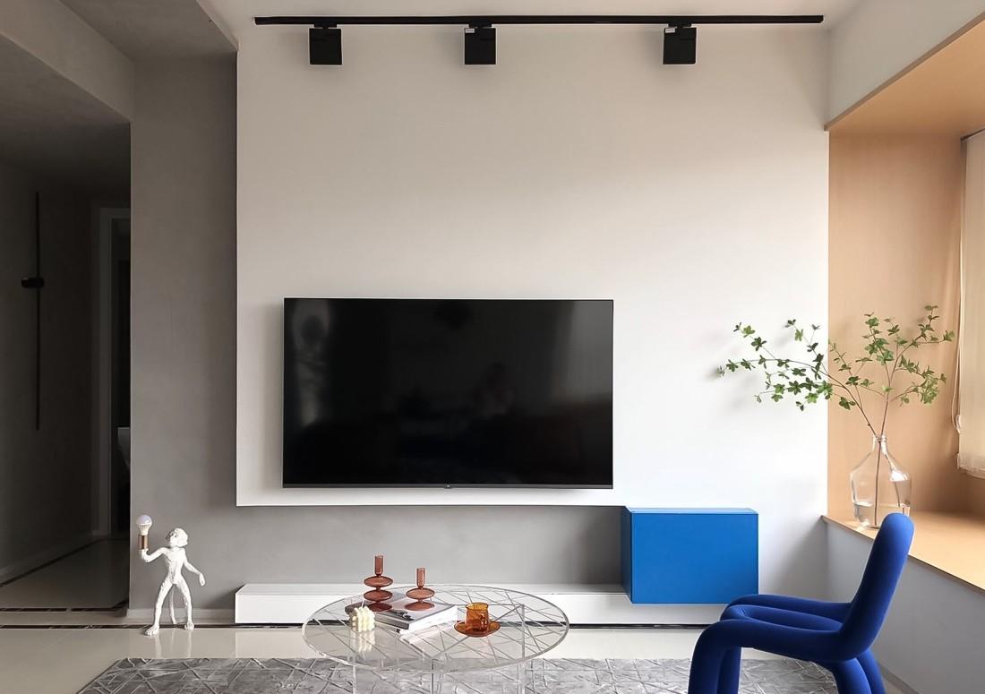 上北设计 | 蓝白之间 | 精装房的艺术变身-4