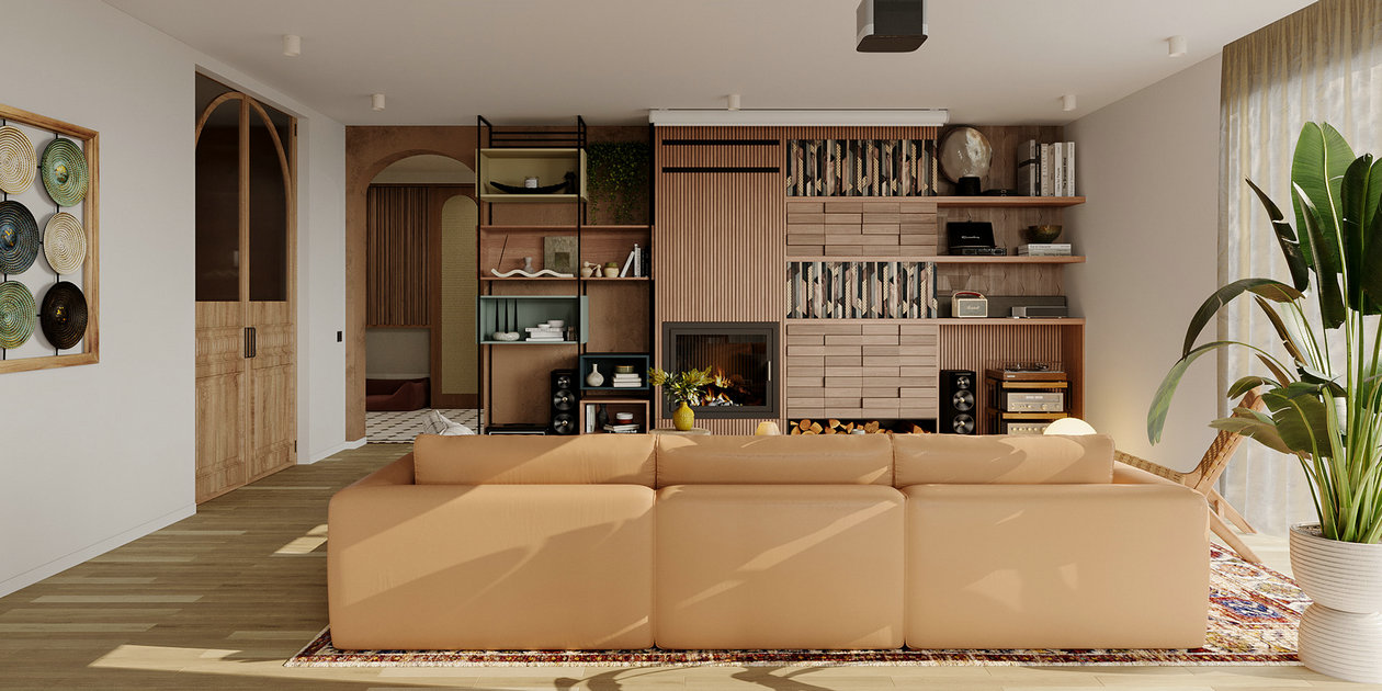 波兰 113㎡波西米亚风住宅设计-4