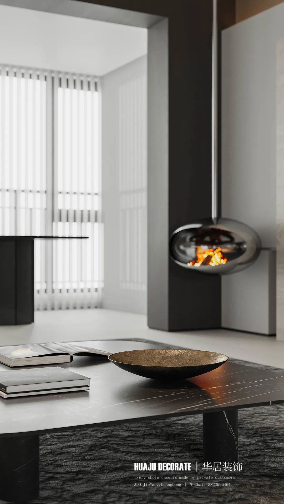 榕江四季城大平层现代简约设计丨华居装饰-10