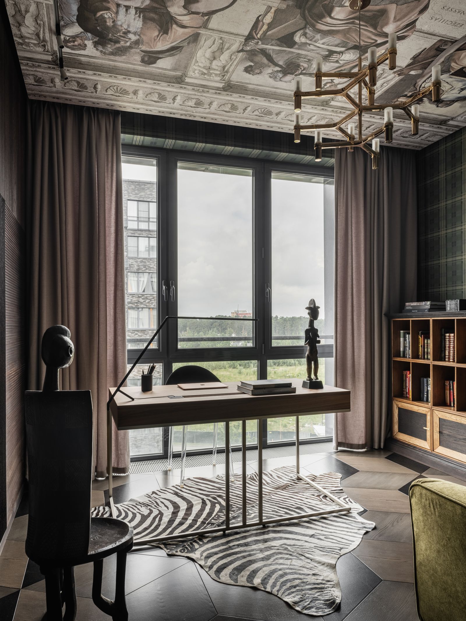 莫斯科110平住宅非洲风格室内改造丨俄罗斯莫斯科丨Tatiana和Dmitry Khoroshev-14