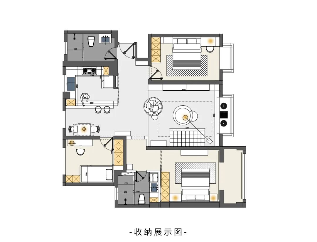 岁月缱绻 · 125㎡中古风家居设计丨张嵩林-14