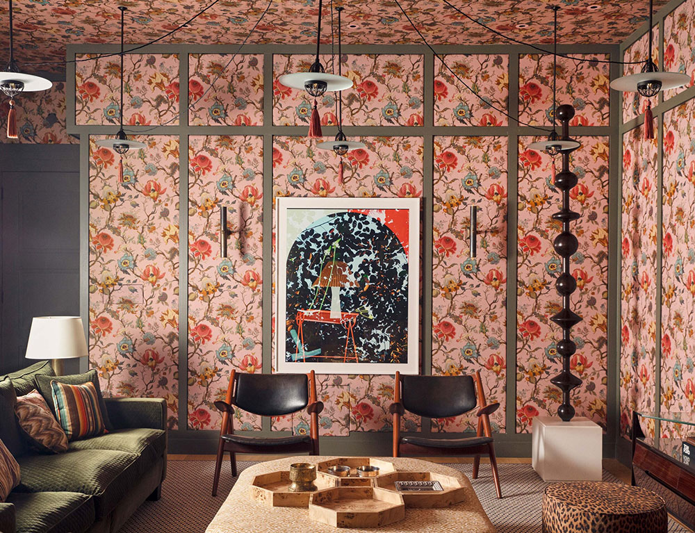 伦敦独特墙纸与明亮装饰的联排别墅-13