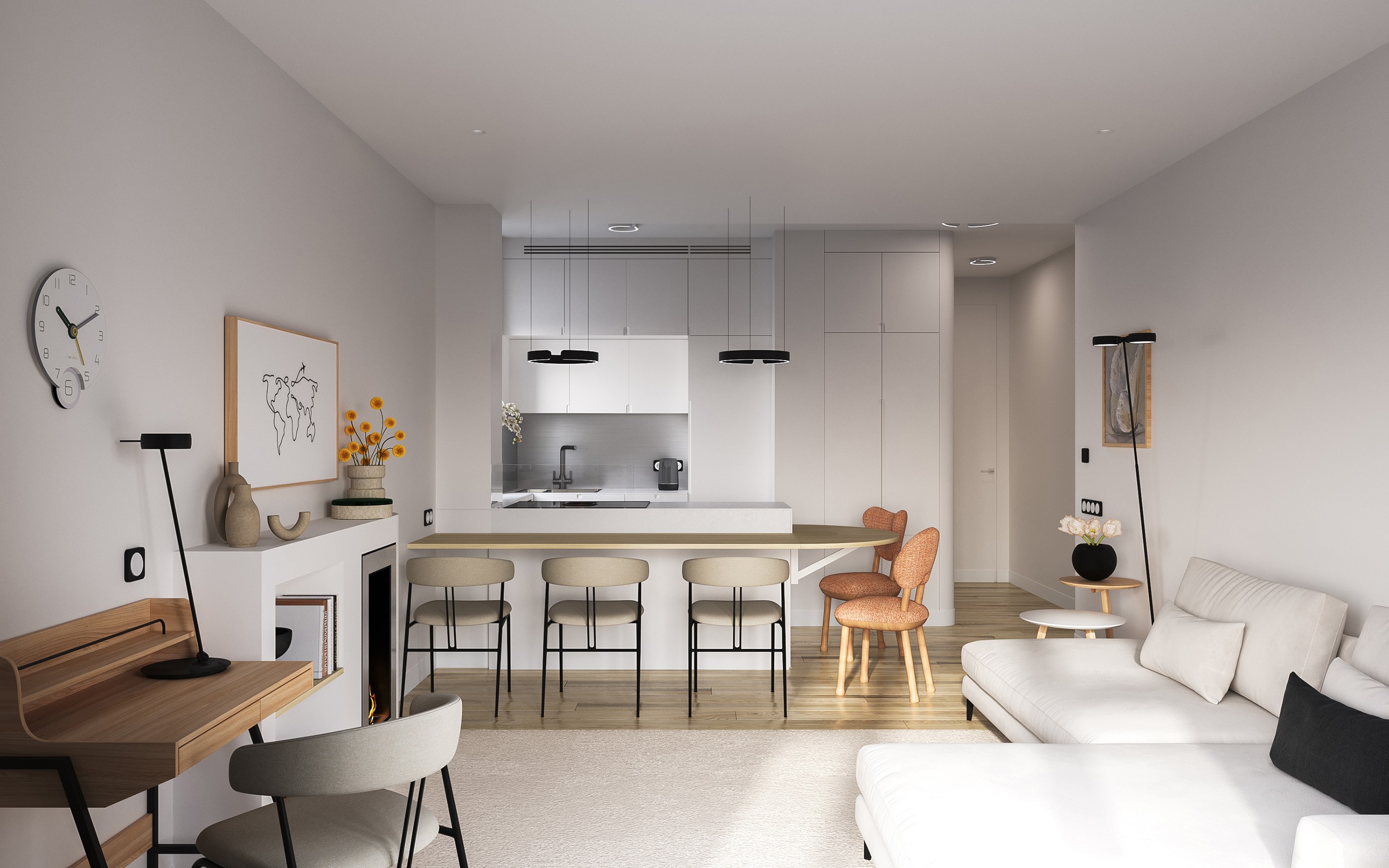 浅色系公寓设计 很舒适的住宅-2