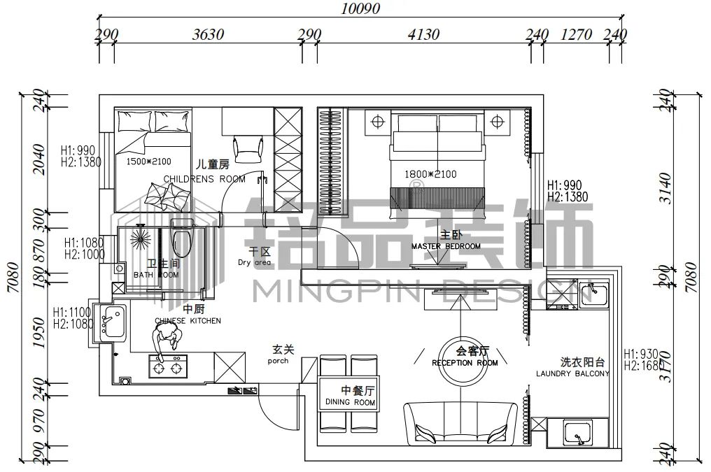 62㎡小户型逆袭 · 现代简约风格家居空间设计丨中国杭州丨铭品装饰-13